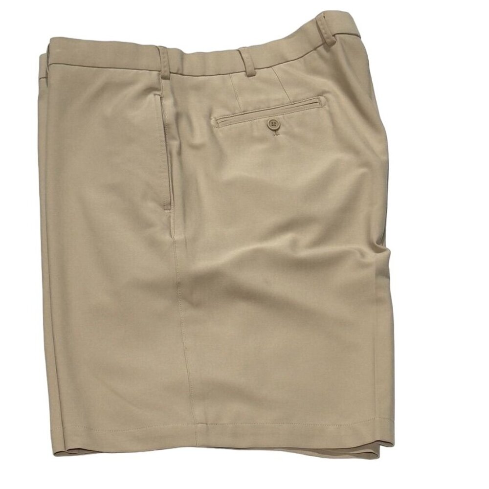 PETER MILLAR Wicking Men's Beige Performance Polyester Stretch Shorts Size 40